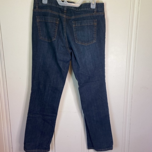 Ann Taylor Size 12P Petite Curvy Fit Dark Blue Jeans - Picture 3 of 8